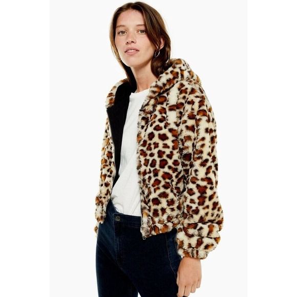topshop leopard jacket